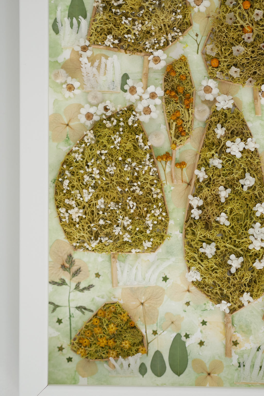 Botanical Forest Wall Art — Framed Moss & Dried Flower Landscape