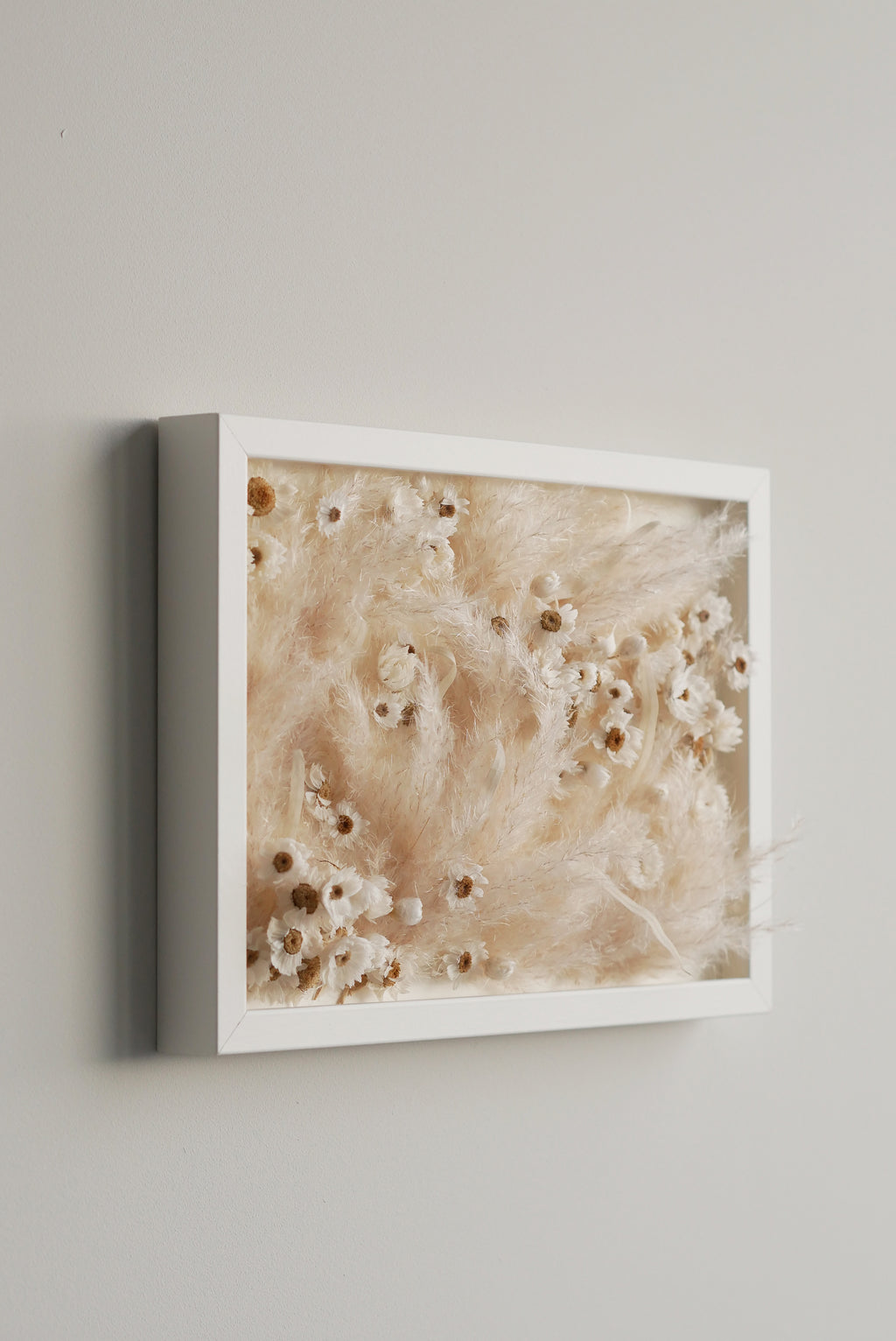 Still Meadow — Framed Dried Daisy & Pampas Grass Wall Art