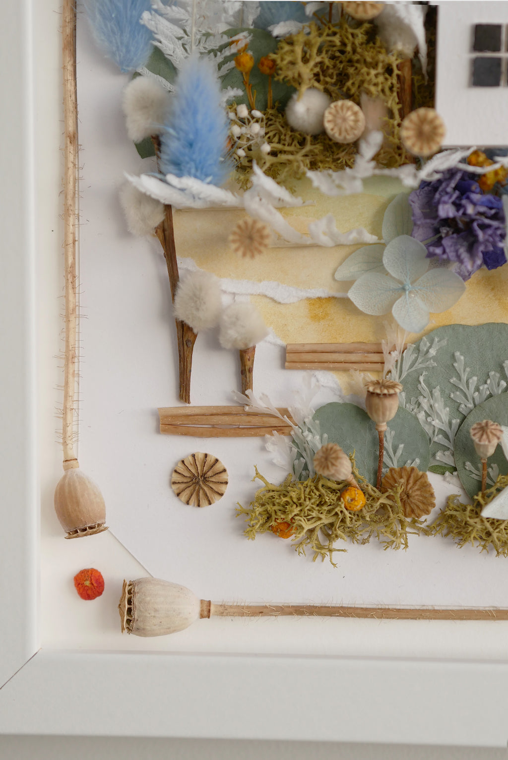 Hydrangea Hollow — Framed Botanical & Dried Flower Wall Art