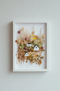 Poppy Meadow Hollow — Framed Botanical & Dried Flower Wall Art